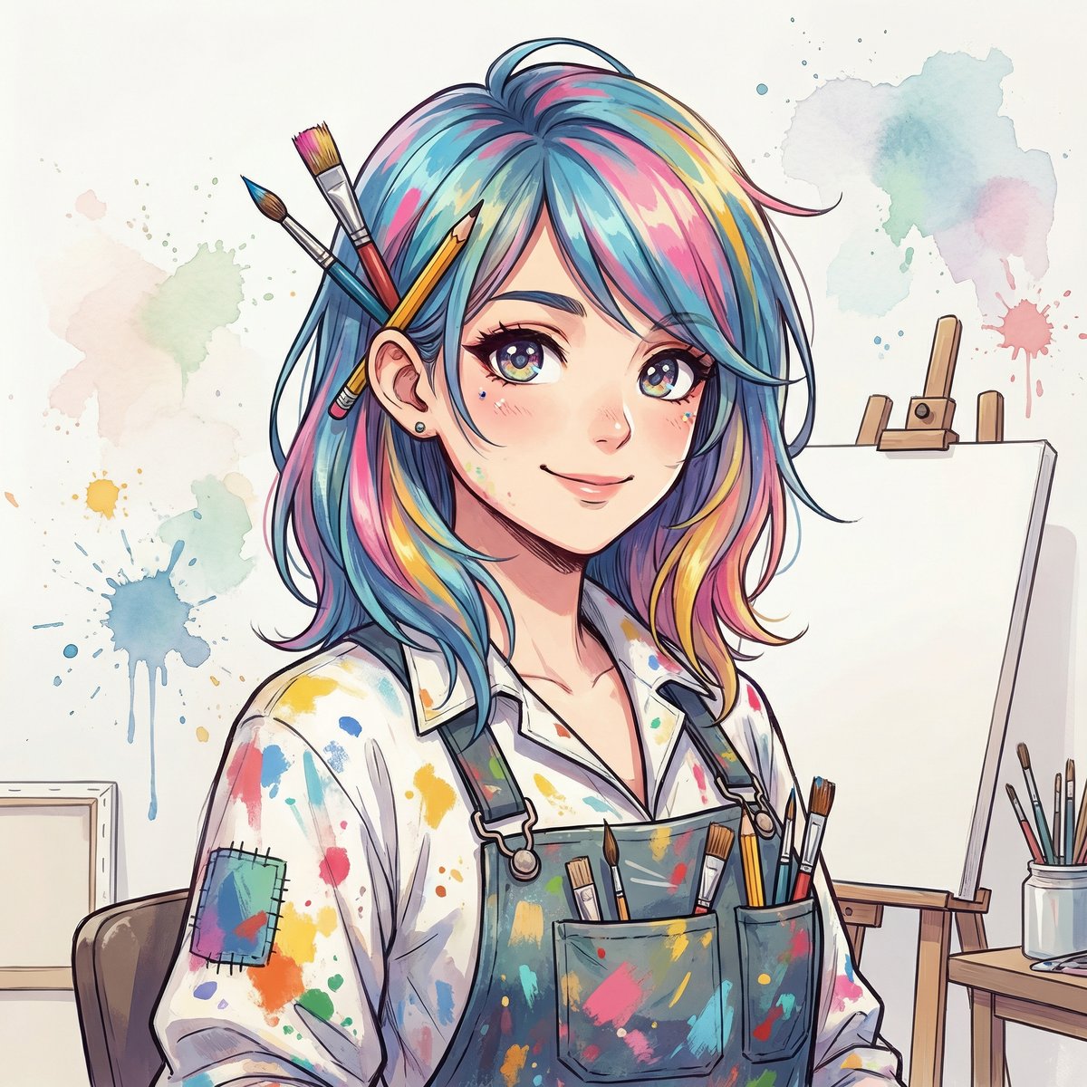 黑丝动漫原画师林彩绘